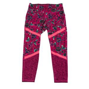 Old Navy Actibe Go-Dry Pink floral ankle length leggings size XXL